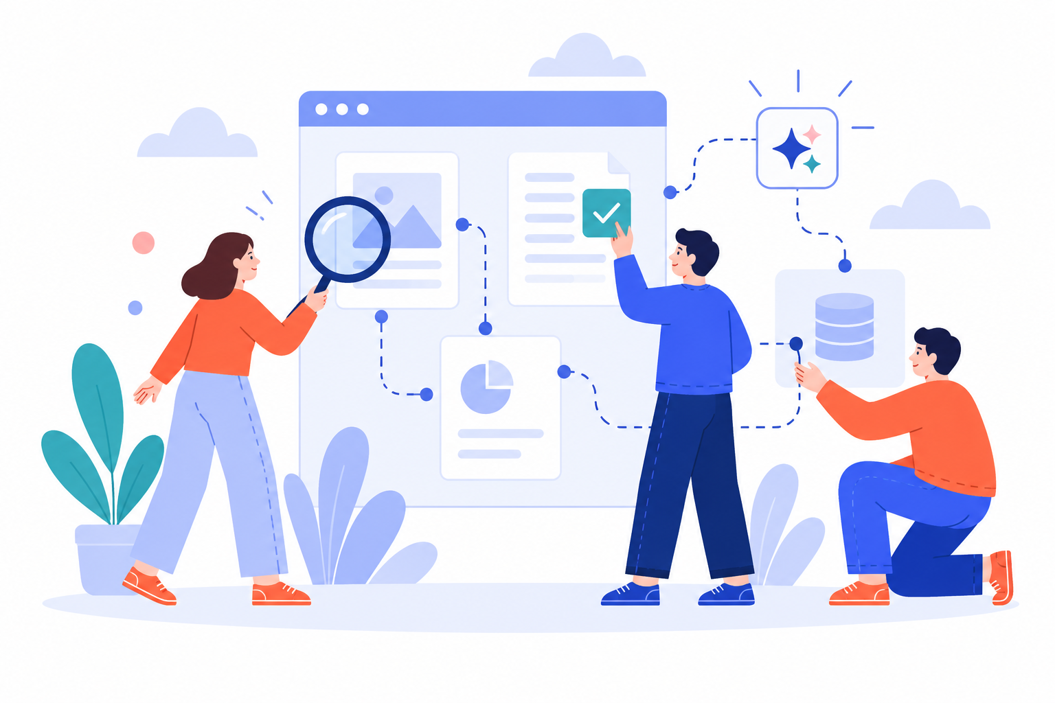People review AI-prepared documents and approve actions